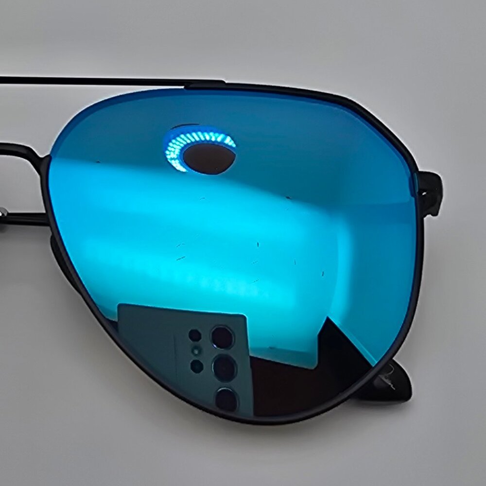 Diff Eyewear Dash Black Frame Polarized Blue Mirr… - image 14